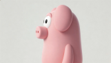 AI video editing with a pink pig character